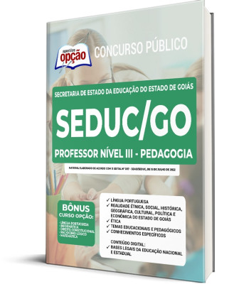 Apostila SEDUC-GO - Professor Nível III - Pedagogia