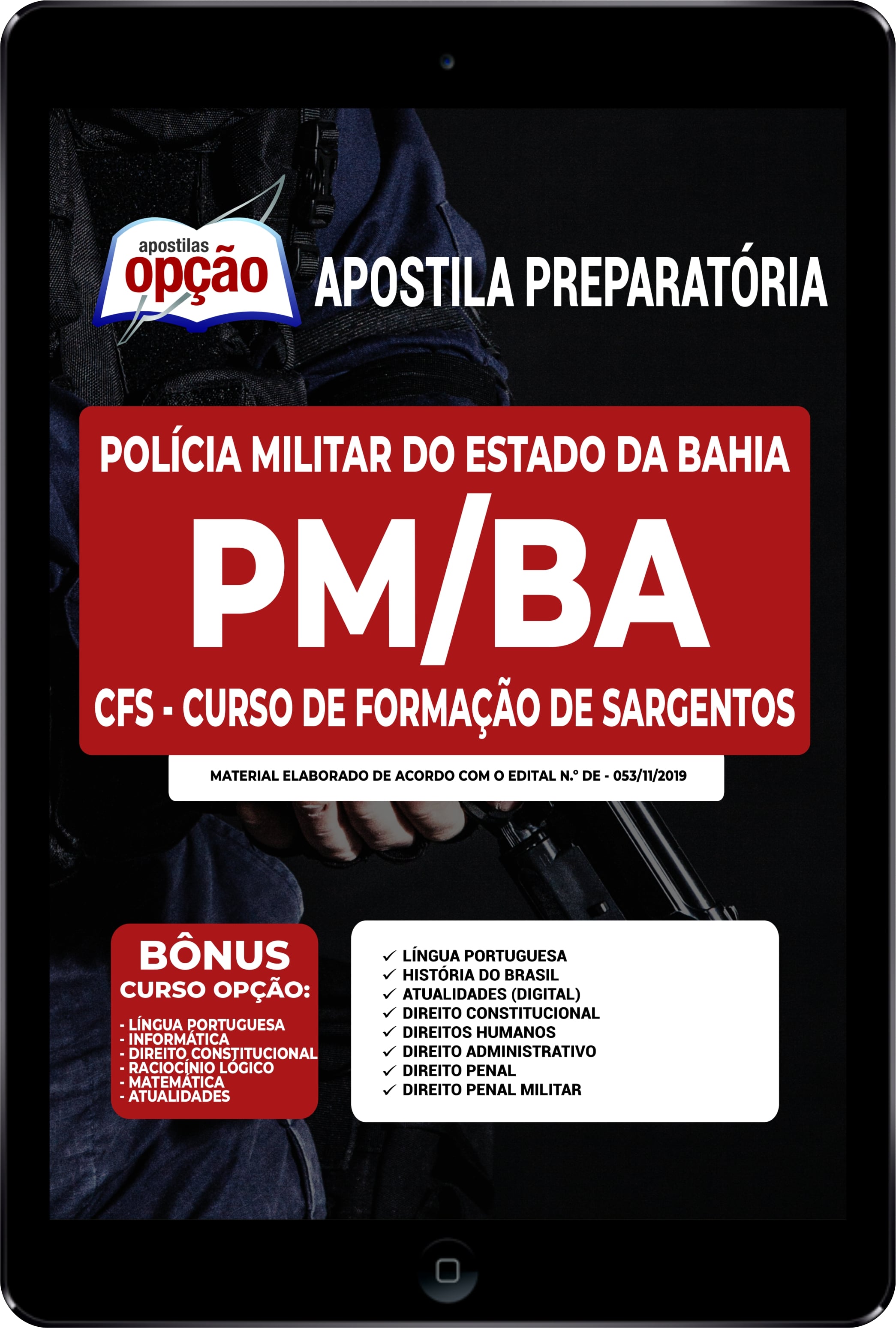 Apostila PM-BA PDF - Curso de Formação de Sargentos (CFS) 2022