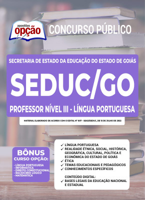 Apostila SEDUC-GO - Professor Nível III - Língua Portuguesa