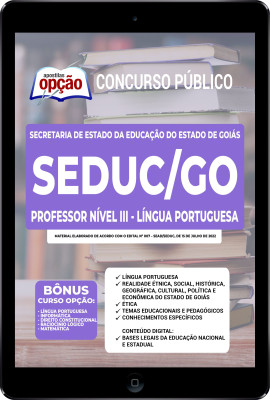 Apostila SEDUC-GO em PDF - Professor Nível III - Língua Portuguesa