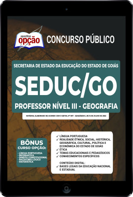 Apostila SEDUC-GO em PDF - Professor Nível III - Geografia