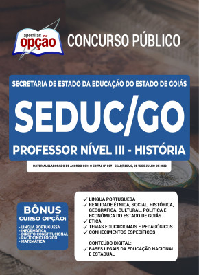 Apostila SEDUC-GO - Professor Nível III - História