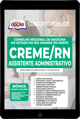 Apostila CREME-RN em PDF - Assistente Administrativo
