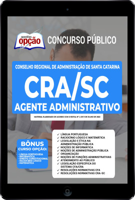 Apostila CRA-SC em PDF - Agente Administrativo