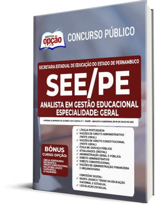 Apostila SEE-PE - Analista em Gestão Educacional - Especialidade: Geral