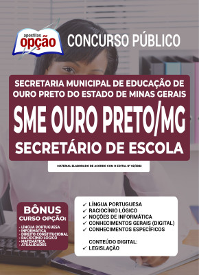 Apostila SME Ouro Preto - MG - Secretário de Escola