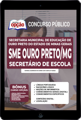 Apostila SME Ouro Preto - MG em PDF - Secretário de Escola