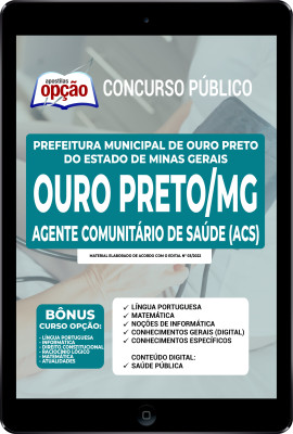 Apostila Prefeitura de Ouro Preto - MG em PDF - Agente Comunitário de Saúde (ACS)