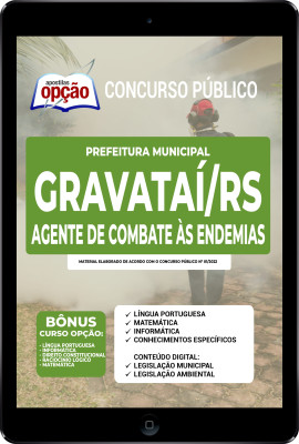 Apostila Prefeitura de Gravataí - RS em PDF - Agente de Combate a Endemias