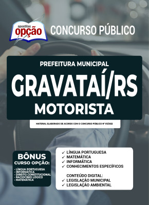Apostila Prefeitura de Gravataí - RS - Motorista