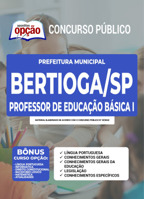 Apostila Prefeitura de Bertioga - SP - Professor de Educação Básica I