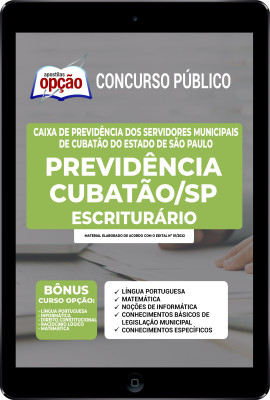Apostila Previdência Cubatão - SP em PDF - Escriturário