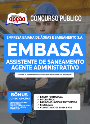 Apostila EMBASA -  Assistente de Saneamento - Agente Administrativo