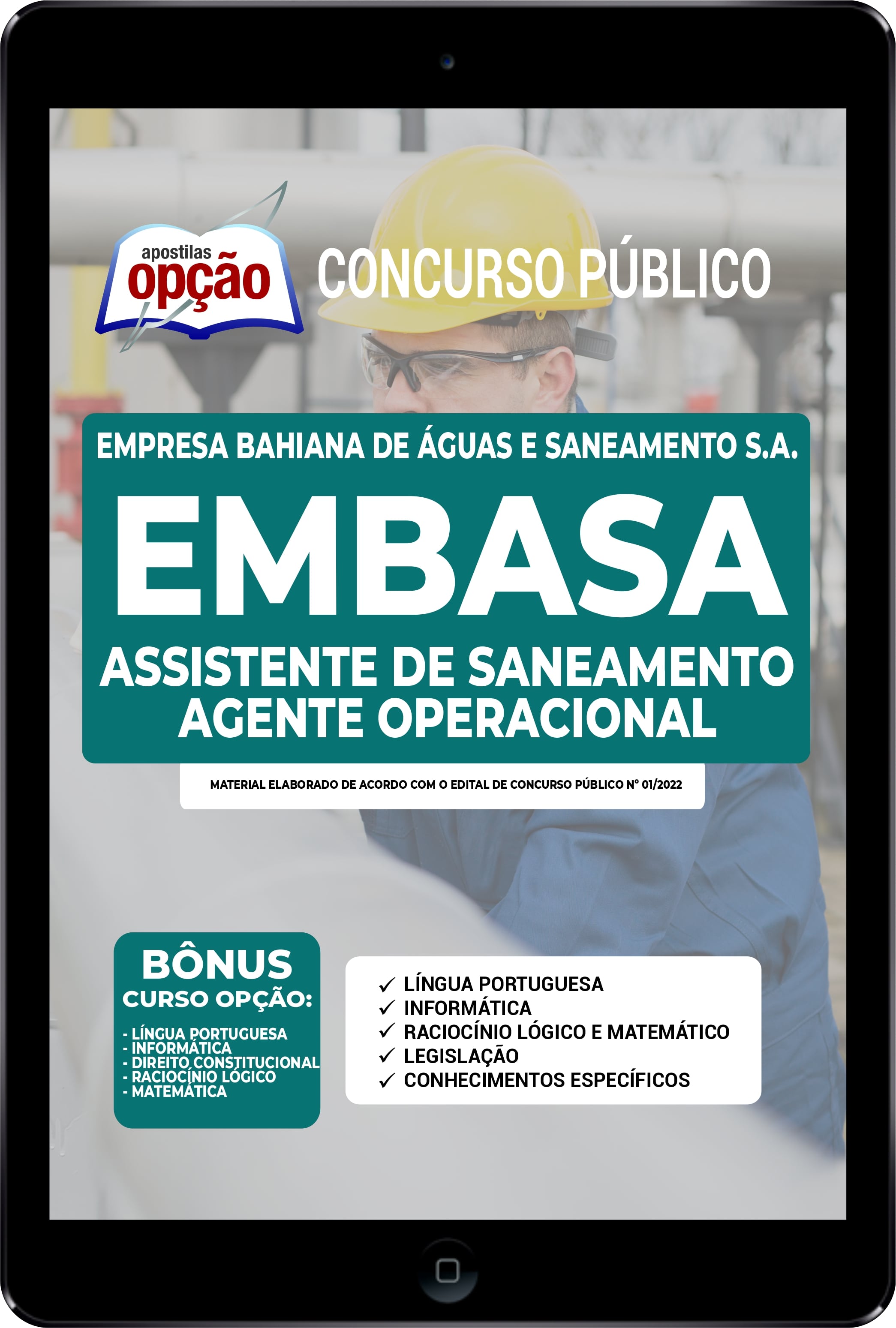 Apostila EMBASA 2022 em PDF - Agente Operacional