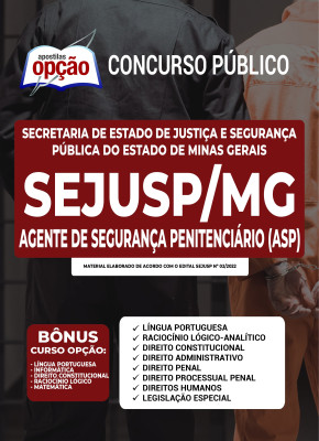 Apostila SEJUSP-MG - Agente de Segurança Penitenciário (ASP)