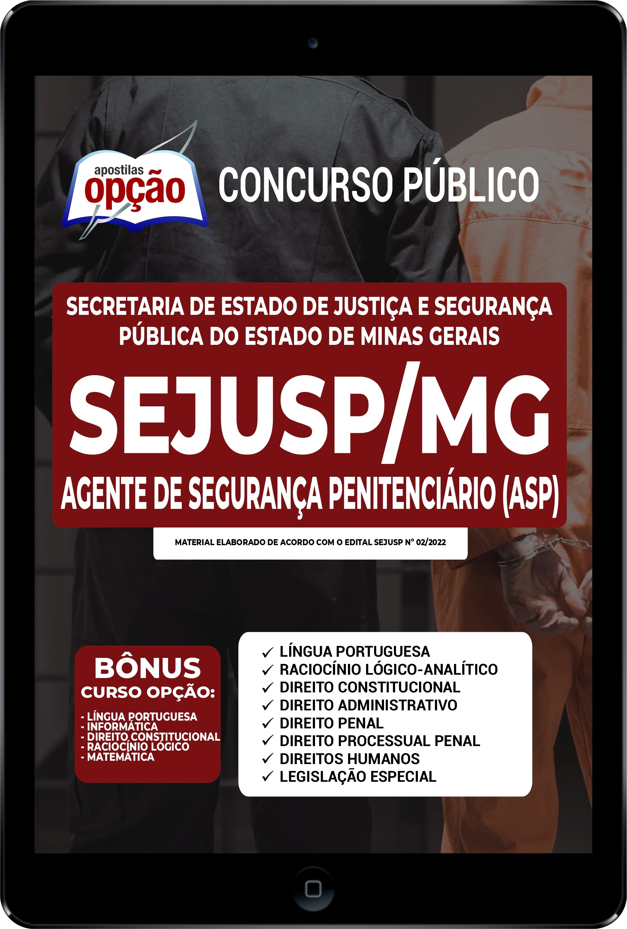 Apostila SEJUSP-MG PDF - Agente de Segurança Penitenciário (ASP) 2022