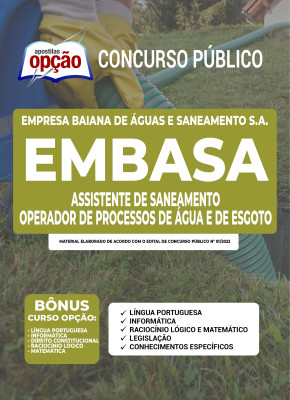 Apostila EMBASA -  Assistente de Saneamento - Operador de Processos de Água e de Esgoto