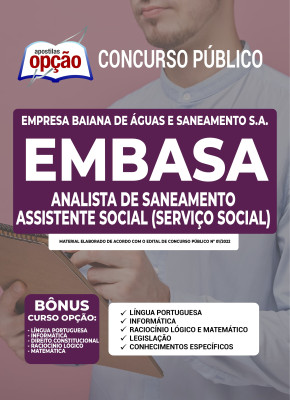 Apostila EMBASA - Analista de Saneamento - Assistente Social (Serviço Social)