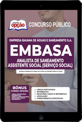Apostila EMBASA em PDF - Analista de Saneamento - Assistente Social (Serviço Social)