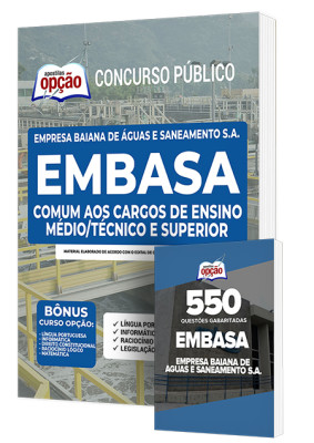 Combo Impresso EMBASA - Comum aos Cargos de Ensino Médio/Técnico e Superior