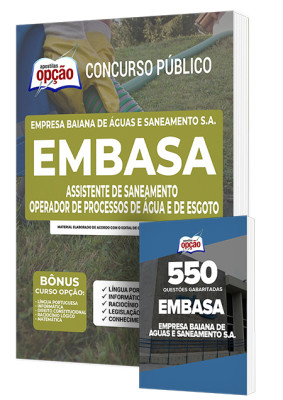 Combo Impresso EMBASA - Assistente de Saneamento - Operador de Processos de Água e de Esgoto