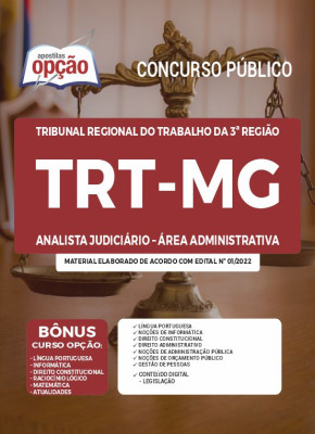 Apostila TRT-MG - Analista judiciário - Área Administrativa
