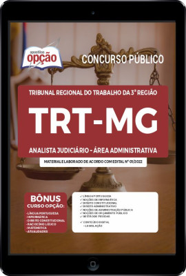 Apostila TRT-MG em PDF - Analista judiciário – Área Administrativa