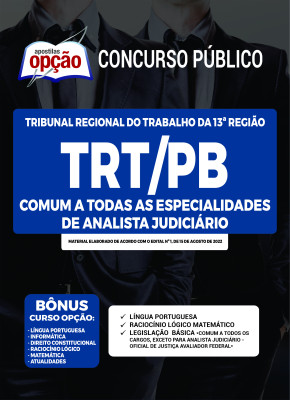 Apostila TRT-PB - Comum a Todas as Especialidades de Analista Judiciário