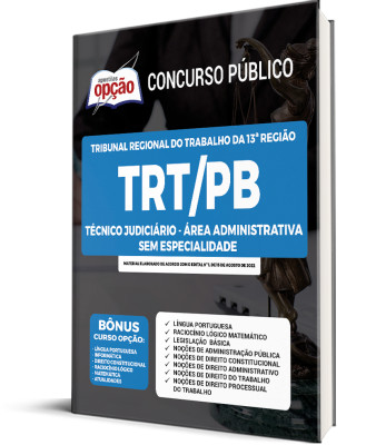 Apostila TRT-PB - Técnico Judiciário - Área Administrativa - Sem Especialidade