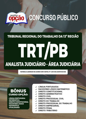 Apostila TRT-PB - Analista Judiciário - Área Judiciária