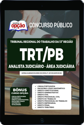 Apostila TRT-PB em PDF - Analista Judiciário - Área Judiciária