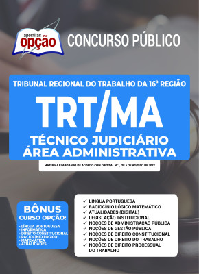 Apostila TRT-MA - Técnico Judiciário - Área Administrativa