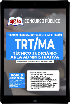 Apostila TRT-MA em PDF - Técnico Judiciário - Área Administrativa
