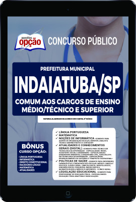 Apostila Prefeitura de Indaiatuba - SP em PDF - Comum aos Cargos de Ensino Médio, Técnico e Superior