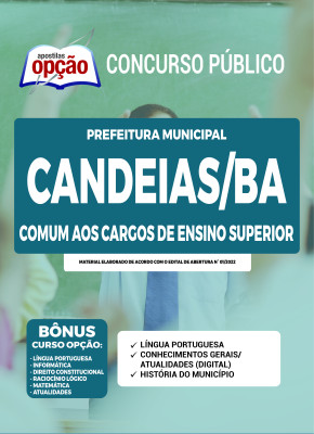 Apostila Prefeitura de Candeias - BA - Comum aos Cargos de Ensino Superior: Professor