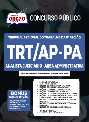 Apostila TRT-AP-PA - Analista Judiciário - Área: Administrativa