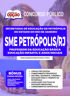 Apostila SME Petrópolis - RJ - Professor da Educação Básica - Educação Infantil e Anos Iniciais