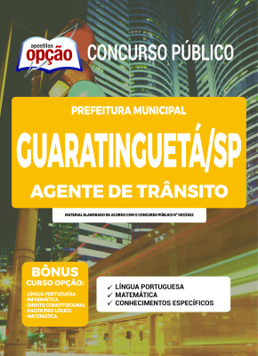 Apostila Prefeitura de Guaratinguetá - SP - Agente de Trânsito