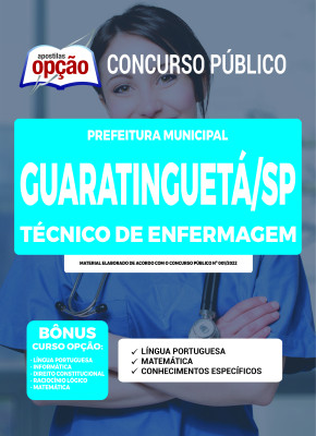 Apostila Prefeitura de Guaratinguetá - SP - Técnico de Enfermagem