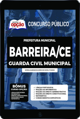 Apostila Prefeitura de Barreira - CE em PDF - Guarda Civil Municipal
