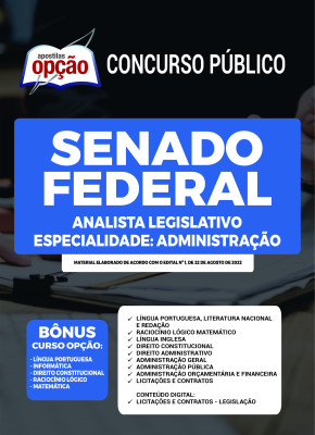 Apostila Senado Federal - Analista Legislativo - Especialidade: Administração