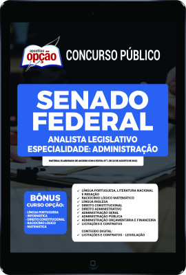Apostila Senado Federal em PDF - Analista Legislativo - Especialidade: Administração