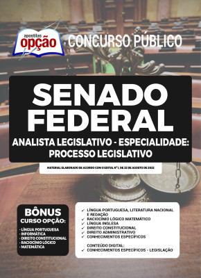 Apostila Senado Federal - Analista  Legislativo - Especialidade: Processo Legislativo