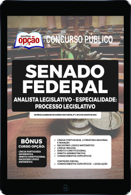 Apostila Senado Federal em PDF - Analista  Legislativo - Especialidade: Processo Legislativo