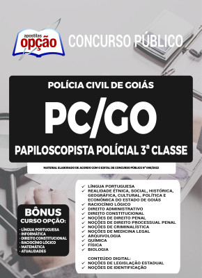 Apostila PC-GO - Papiloscopista Policial 3ª Classe