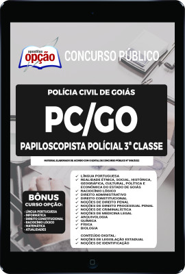 Apostila PC-GO em PDF - Papiloscopista Policial 3ª Classe