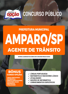Apostila Prefeitura de Amparo - SP - Agente de Trânsito