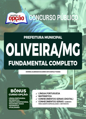 Apostila Prefeitura de Oliveira - MG - Fundamental Completo