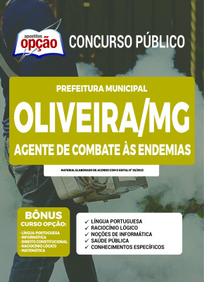 Apostila Prefeitura de Oliveira - MG - Agente de Combate às Endemias