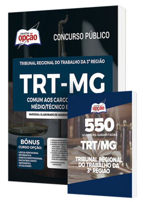 Combo Impresso TRT-MG - Comum aos Cargos de Ensino Médio/Técnico e Superior